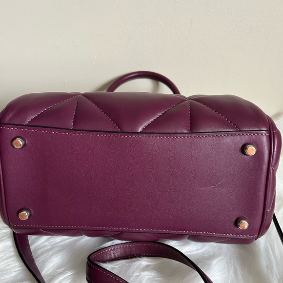 Coach Rowan Satchel Duffle with Diamond Quilting Deep Berry - Picture 4 of 9